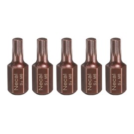 HARFINGTON 5pcs M6 Torx Screwdriver Bit 10mm Hex Shank 30mm Length Magnetic Security Tamper Proof 12 Point Head Hex Bits S2 Steel Screw Driver Bit