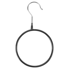 Laroal 6 Pcs Belt Hanger Tie Hanger Belt Scarf Hangers For Closet Nonslip Metal Tie Rings Holder For Neckties Shawls Scarves Pashminas Black