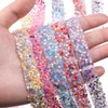 2 Rolls 1 Yard*1.2cm Self-adhensive Resin Sequin Rhinestone Ribbon Dark