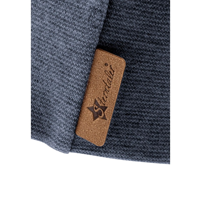 Sterntaler Beanie Hat in Melange Look with Subtle Stripes -