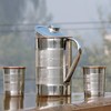 HealthGoodsIn - Stainless Steel and Pure Copper Water Pitcher with