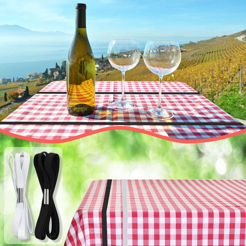 Riakrum Table Bungees Tablecloth Strap Band Tablecloth Bungee Cord to