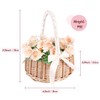 Hacbop Woven Flower Basket Rattan Storage Basket Flower Girl Hand