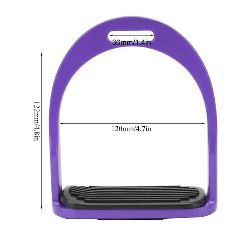 Janzoom Stirrups, Children's Stirrups, Comfortable for Children (Purple)