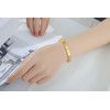 Zutena 18K Gold Plated Bracelet for Women,6mm Stainless Steel Love