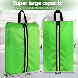 Eopres Shoe Bags for Travel - Set of 3 Pack Large Capacity Oxford Fabric Shoe Bags, Multi-Functional Dust-Proof and Waterproof Men & Women Travel Shoe Bag(Emerald Green)