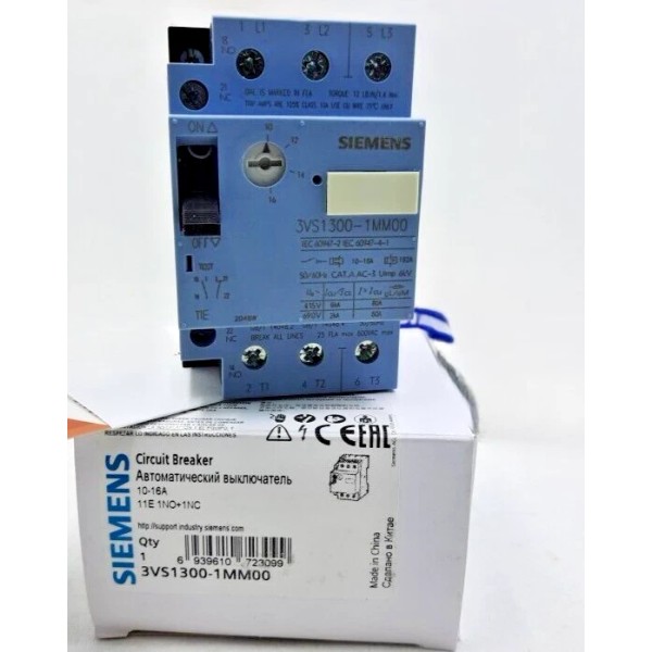 Siemens 1PC- Siemens 3VS1300-1MM00 Circuit breaker 10-16A for motor protection-