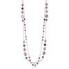 Noessla Layered Long Necklaces for Women Crystal Beaded Statement Necklace