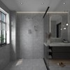 BWE 12 Inch Square Shower Head System 2-Functions Bathroom Luxury