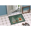 Caroline's Treasures CK7693MAT Red Brown Dachshund Christmas Everyone Doormat 18x27