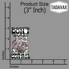 (3Pcs) Don't Worry God is in Control Sticker Christian God Cristianos Cross Bible Decorate Waterproof Vinyl Water Bottle Tumbler Books Phone Laptops Sticker Gifts for Love Jesus Decals 3x1.8 Inch