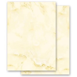 Motif Letter Paper! Marble & Structure Marble Light Yellow 50 Sheets DIN A5 - Paper-Media