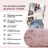 Mary Maxim Alpaca Yarn, Soft, Warm Tweed Yarn for Crocheting