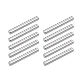 TOP-VIGOR 10Pcs 5mm x 30mm Dowel Pins Shelf Support Pegs, 304 Stainless Steel Cylindrical Shelf Support Pin Fasten Elements Silver Tone