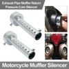 TOTMOX Motorcycle Exhaust Silencer 45 mm Silver, 2 Pieces Universal