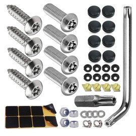 Number Plate Screws, Anti-Theft Number Plate Screws Set, Safety Screws for Number Plate, Number Plate Screw 50 ps, Number Plate Mounting Screw, for Protection of Car Number Plate