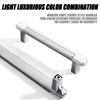 Kcmwsy 5 Pack White and Silver Cabinet Pulls Kitchen Cabinets