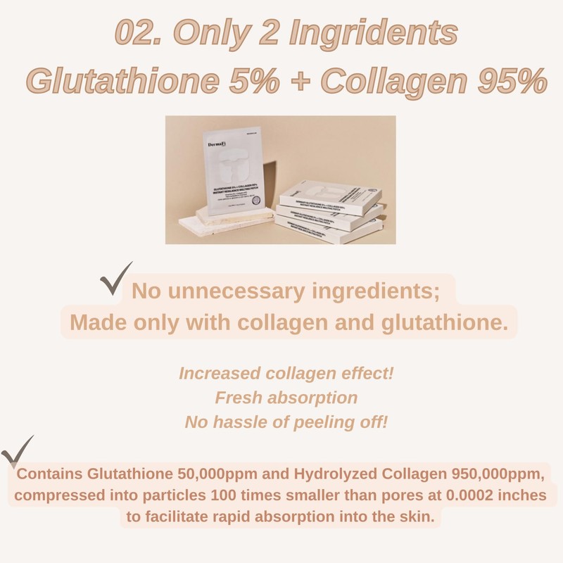 [DermaFi] Glutathione 5% + Collagen 95% Instant Resilience Melting Patch