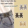 12 Sets Bear Button Pins for Loose Jeans Adjustable Waist