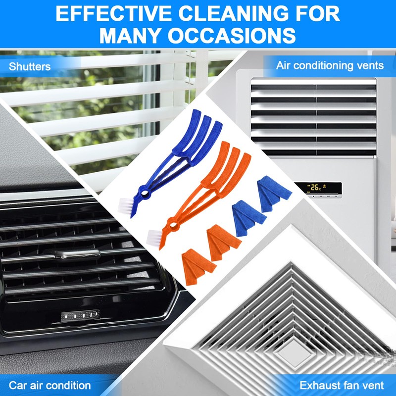 2 in 1 Window Blind Cleaner Duster Tool,Dual Brush Head,with