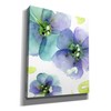 Epic Graffiti 'Blue Flowers' by Dawn Derman, Giclee Canvas Wall