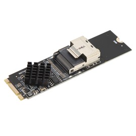 Sxhlseller M.2 NVME to SFF 8087 Expansion Card, ASM1064 Controller M.2 NVME to SATA3.0 Adapter, 4 Port 6Gbps SAS36 PIN SFF 8087 Controller Card for 10 11