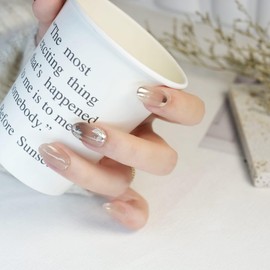 farfarflame Handmade Nail Tip, Short, Medium, Popular, Japanese Style, Oval 3D Diamond, Glossy, Stylish, Cute Design, Flower Viewing, Fireworks Displays, Graduation, Kindergarten Entrance