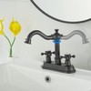 GGStudy Bathroom Faucet Oil Rubbed Bronze 2 Handles 4 Inches