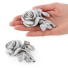com-four® 2 x Grave Decoration Rose - Memorial Stone in
