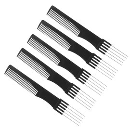 NOLITOY Styling Comb Hair 5pcs Steel Pin Combs Detangler Braiding Tools for Men