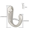 IBosins 15PCS Coat Hooks Wall Mounted Single Prong Robe Hook