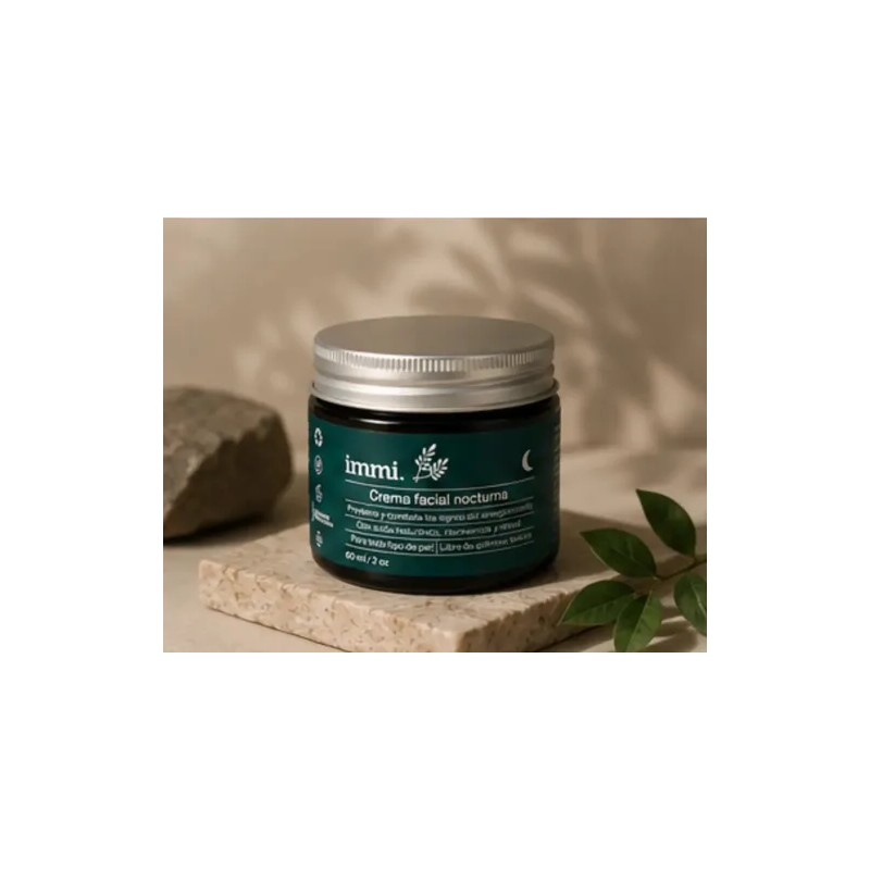 Crema Facial Nocturna Antiedad Immi con Ácido Hialurónico y Niacinamida