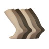 MENS LONG COTTON SOCKS Comfy grip Size 6-11 Brown 6pk