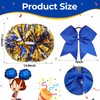 Oaoleer 3pcs Cheerleading Pom Poms with Baton Handle Cheer Bows