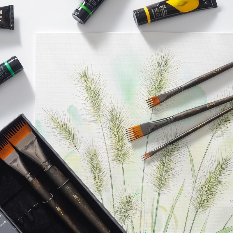 Artify 5 Pcs Professional Grainer Brush Set for Textured Painting