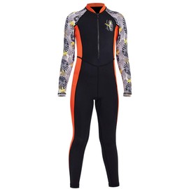 Kids One Piece Wetsuit UV Sun Protection Swimsuits Zip Full Cover Bodysuit Water Sports Diving Surfing Wetsuits for 3-11 Years Youth Boys Girls