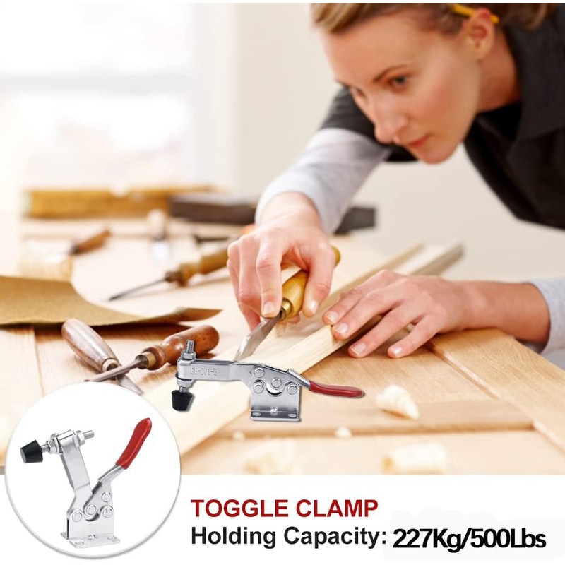 Toggle Clamp, Hand Tool Toggle Clamp GH-12130 100KG/220lbs Adjustable Antislip