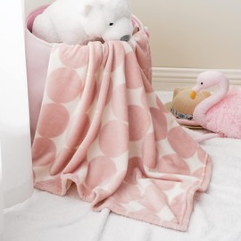 Bunnikins & Clover - Manta ligera de franela de felpa para bebé, súper suave para niños y niñas, manta de forro polar floral para niños, manta de cama portátil para cuna y cama de niños, 30 x 36
