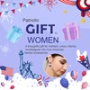 Artlunar USA Patriotic Earrings for Women Red White Blue Cute