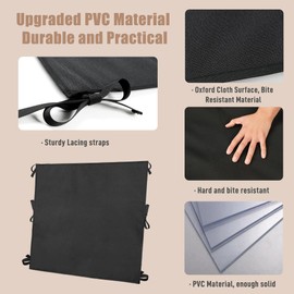 Soft Dog Crate Divider Panel for 48" Crate, Durable Thick Dog Kennel Divider with Ties, Black, 29" H x 31“W