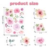 120 Pcs Pink Flower Peel and Stick Wall Decals Watercolor