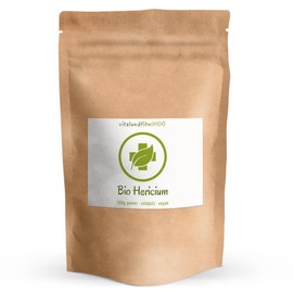 Vitalundfitmit100 Organic Hericium Powder 100 g - Hedgehog Spiked Beard, Raw Food, Vegan