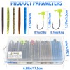 Senko Worms 50pcs Soft Plastic Worms Fising Lure for Bass