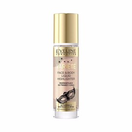 Eveline Cosmetics Variété Liquid Highlighter for Face & Body - No. 02 Rose Gold, Universal Formula with Vitamin C & Iris Extract, Vegan, 30 ml