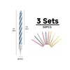 CHROMACRAFT 30-Piece Birthday Candles, Funny String Candles, Colourful Decorative Candles,