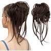 2PCS Messy Hair Bun Piece Updo Fake Scrunchies Extension Wavy