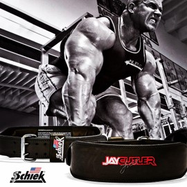 Schiek Jay Cutler Signature Leather Belt - Comfortable Weight Lifting Belt (XXL)