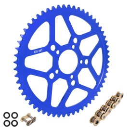 ZANGOMB 58 Tooth Sprocket with Chain Links for Surron, CNC 58T Chain Sprocket 7075 Aluminum Compatible with Segway X160 X260 Sur Ron Light Bee X - Blue