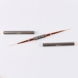 Dual Striping Nail Art Brush for Long Lines, liner brush, 2 in 1 detail brush, nail art brush (Black)