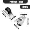 WELANE Mini Caster Wheels, 8 PCS Small Silent Fixed Caster